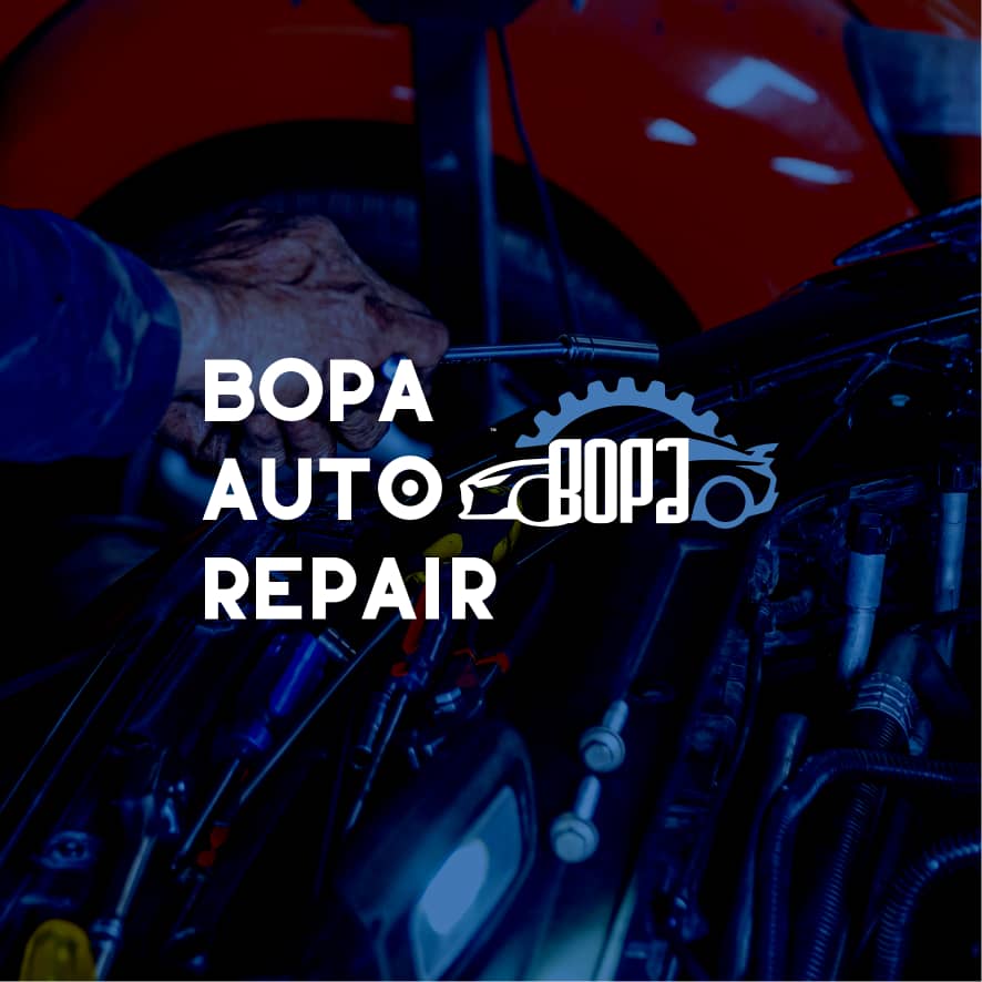 هوية BOPA Auto Repair داخل سيارة